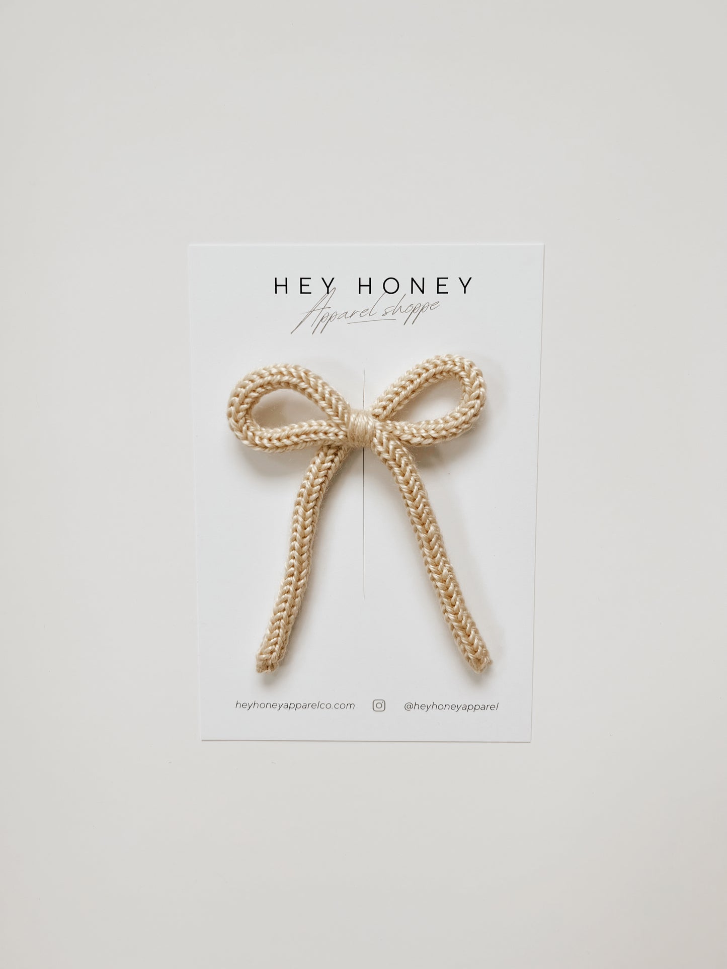 Darla Knit Bow in Honey