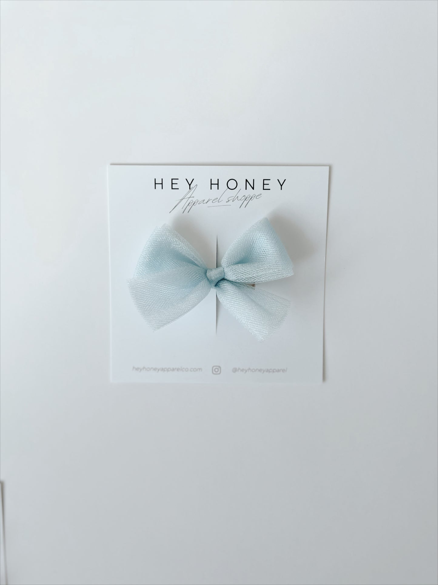 Baby Blue Tulle Bow
