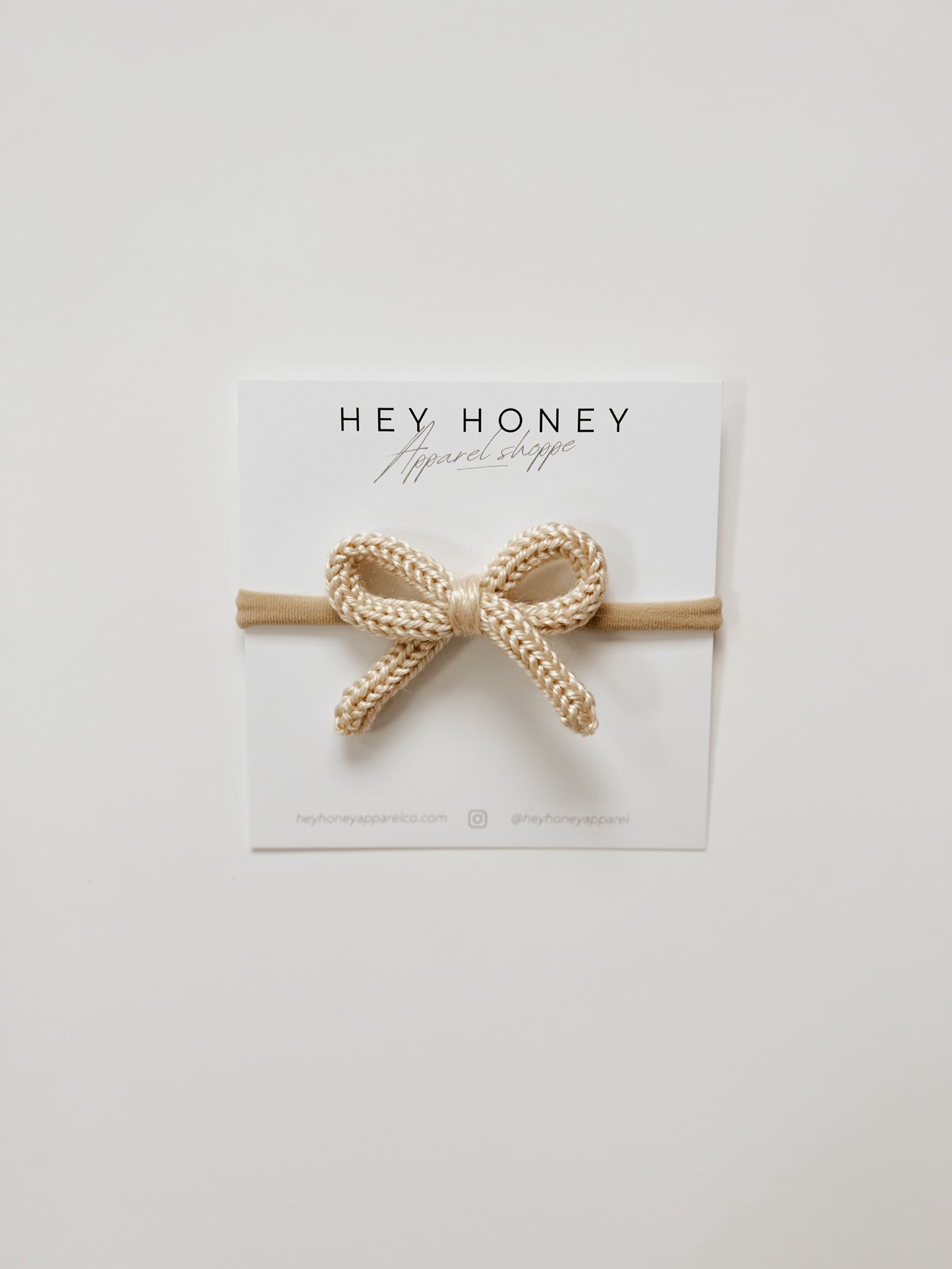 Darla Knit Bow in Honey