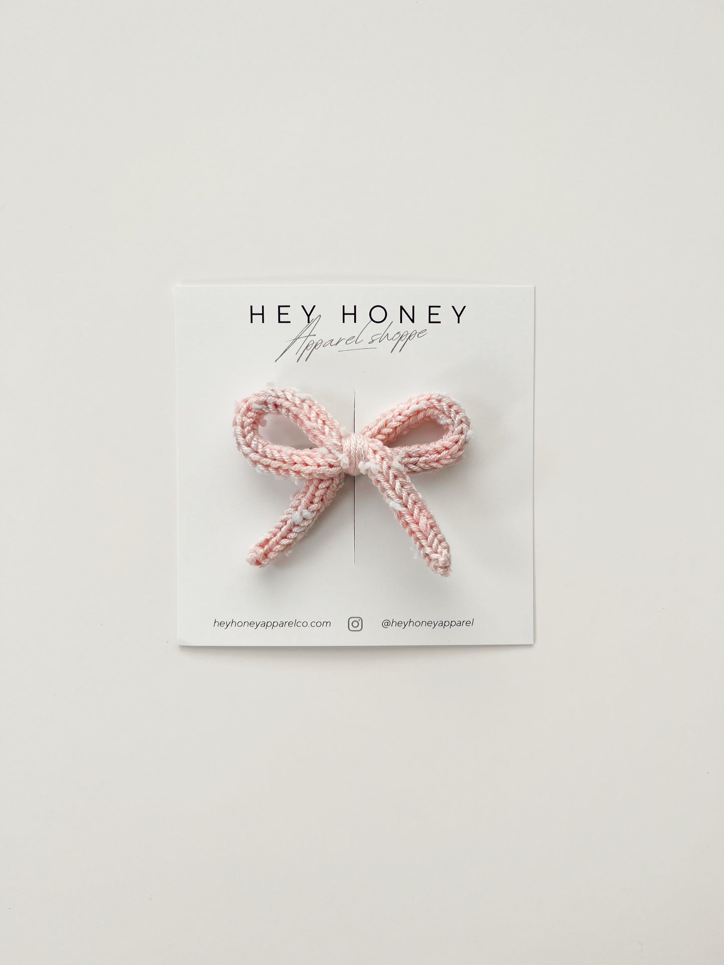 Darla Knit Bow in Cotton Candy