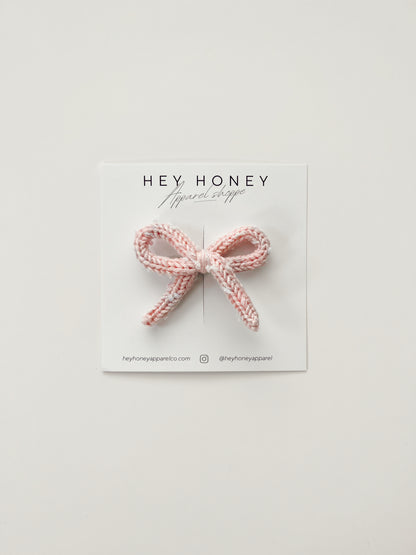 Darla Knit Bow in Cotton Candy