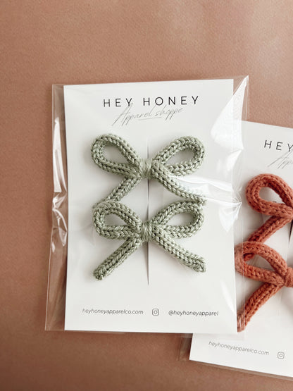 Darla Knit Bow in Mint