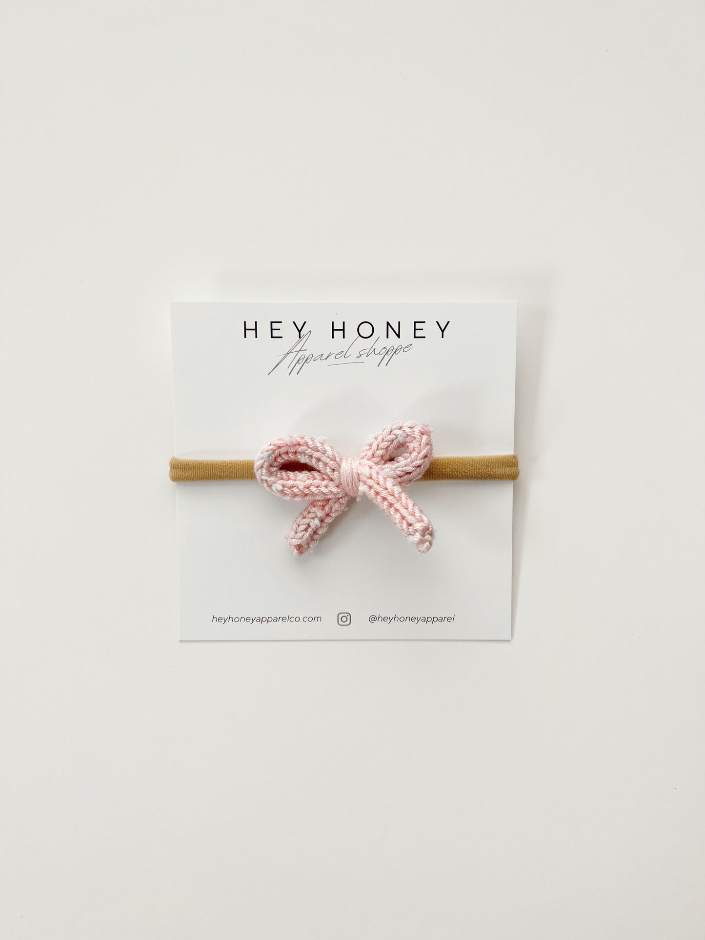 Darla Knit Bow in Cotton Candy