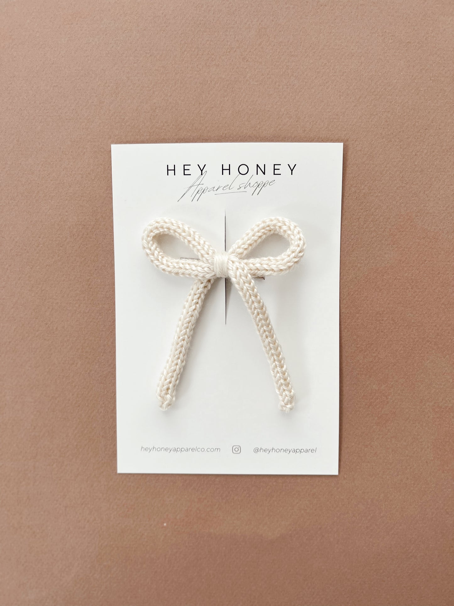 Darla Knit Bow in Coconut