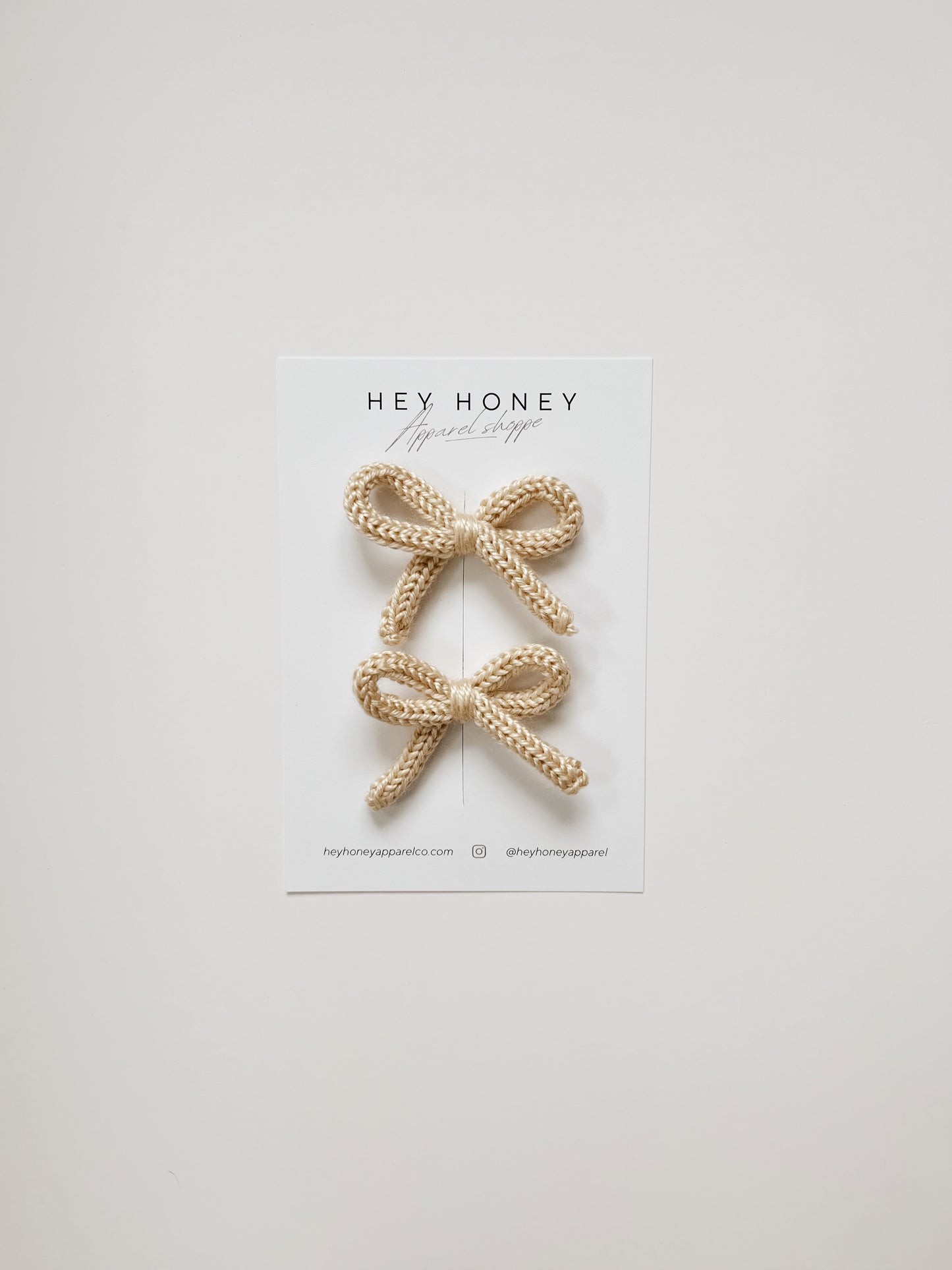 Darla Knit Bow in Honey