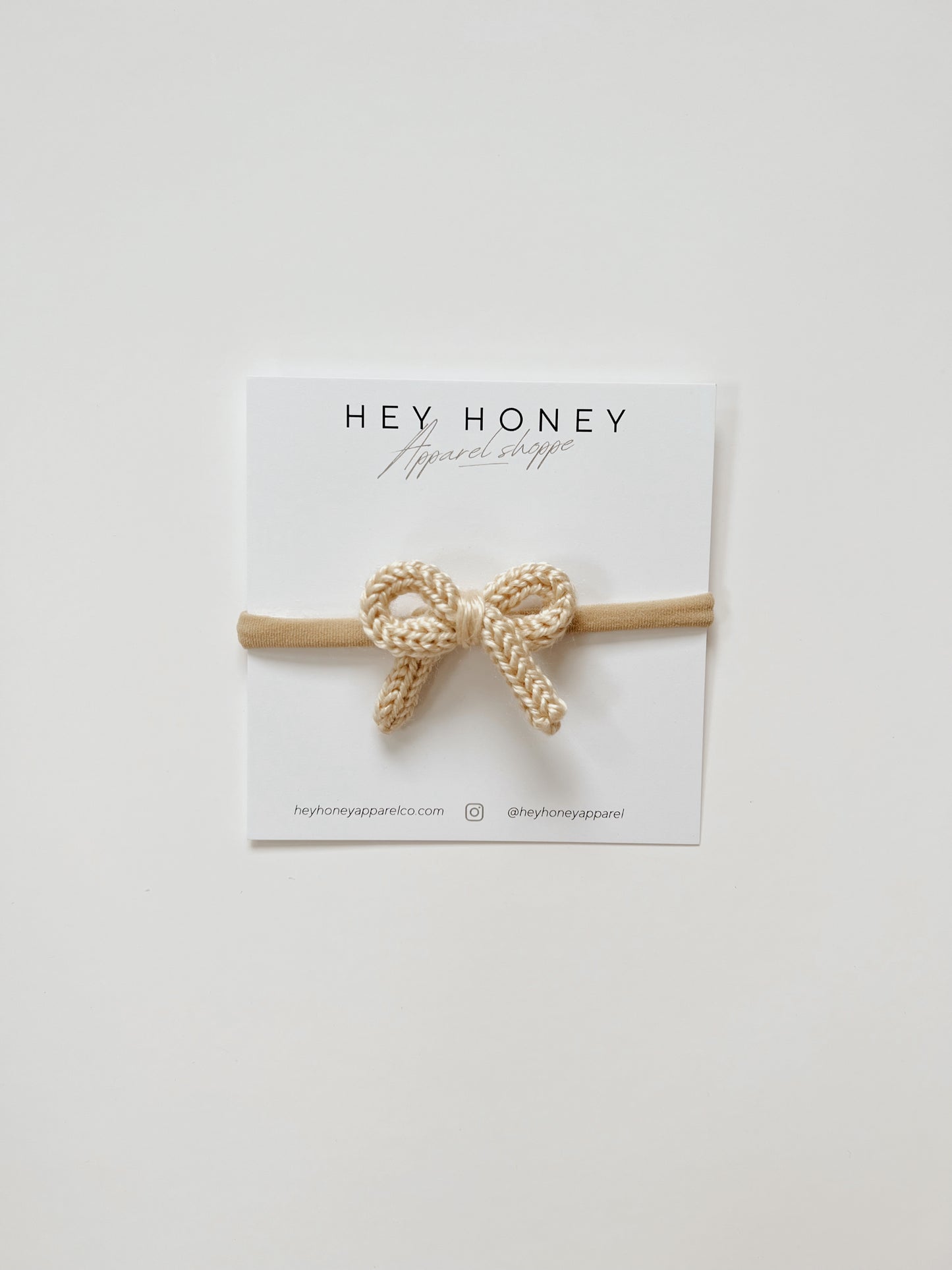 Darla Knit Bow in Honey
